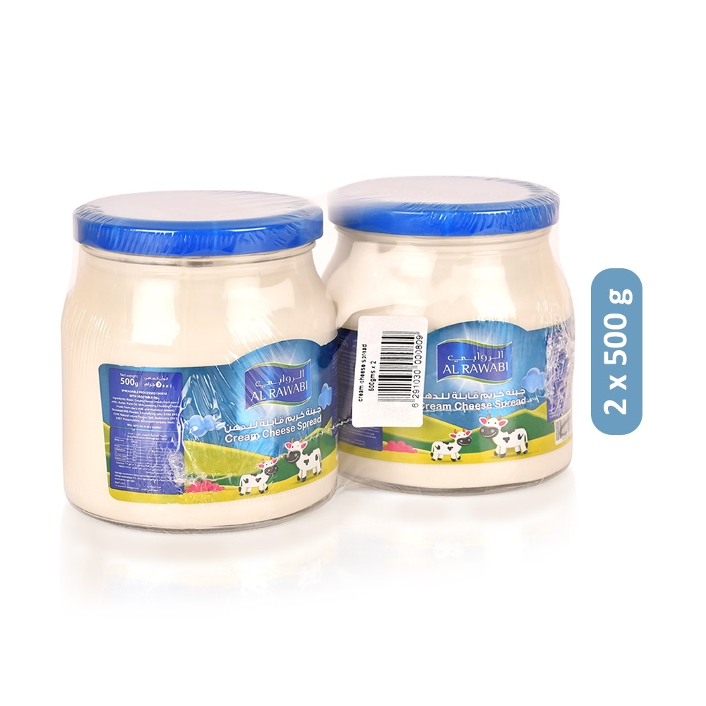 Al Rawabi Cream Cheese Spread - 2 x 500g