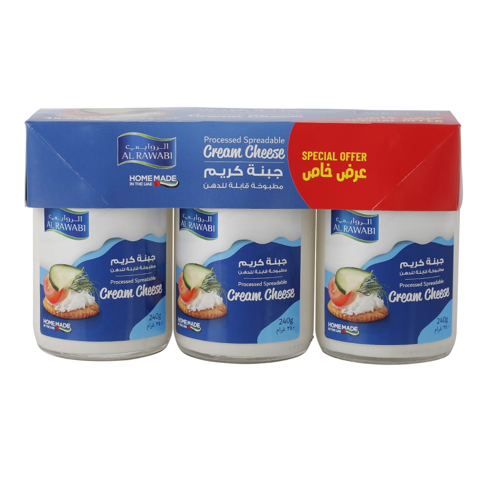 Al Rawabi Cream Cheese - 3 x 240g