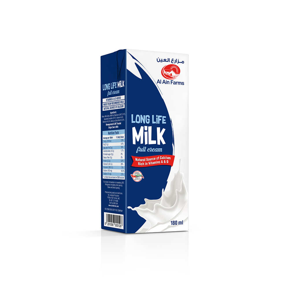 Al Ain Farms UHT Full Cream Milk - 180ml