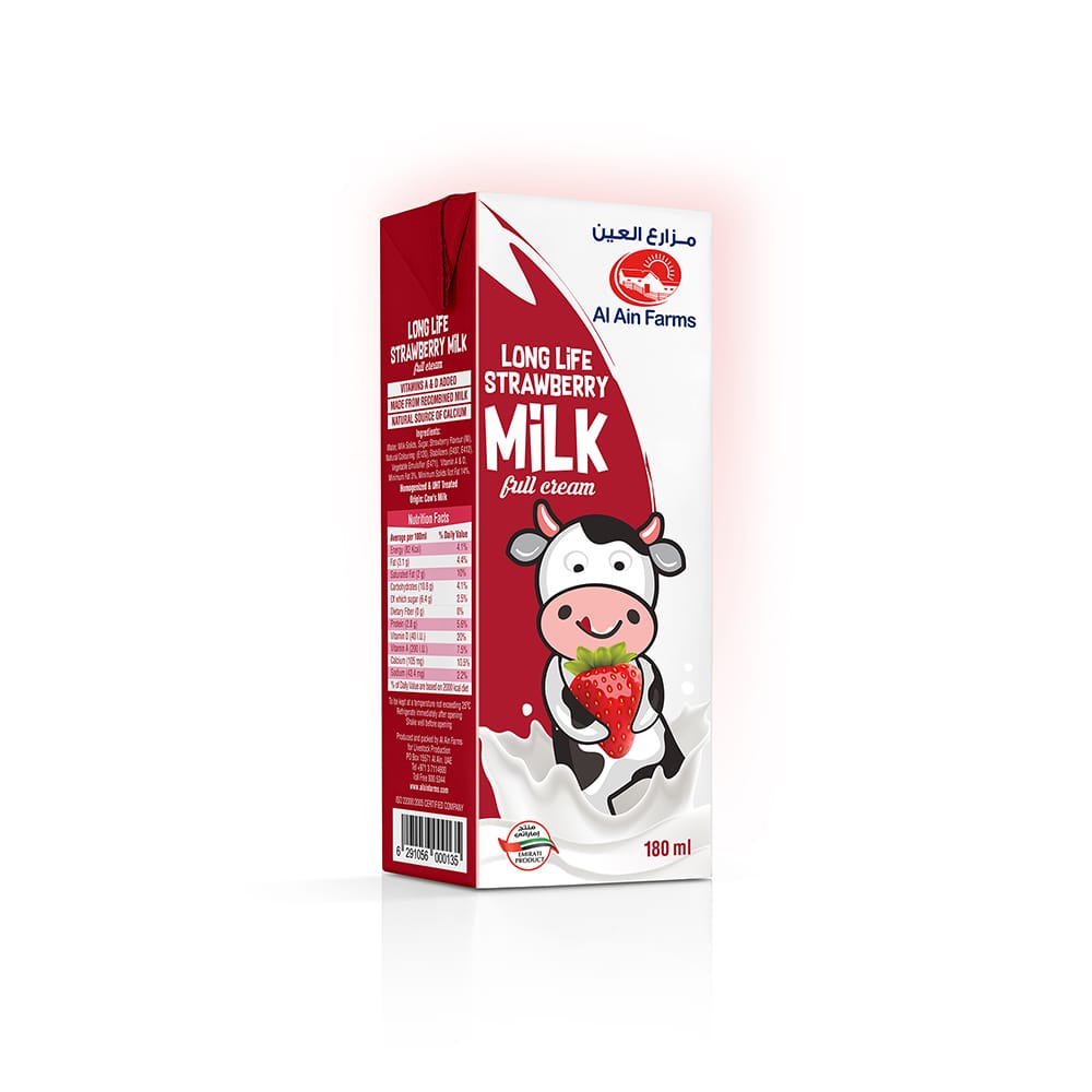 Al Ain Farms Strawberry Flavored Milk - 180ml