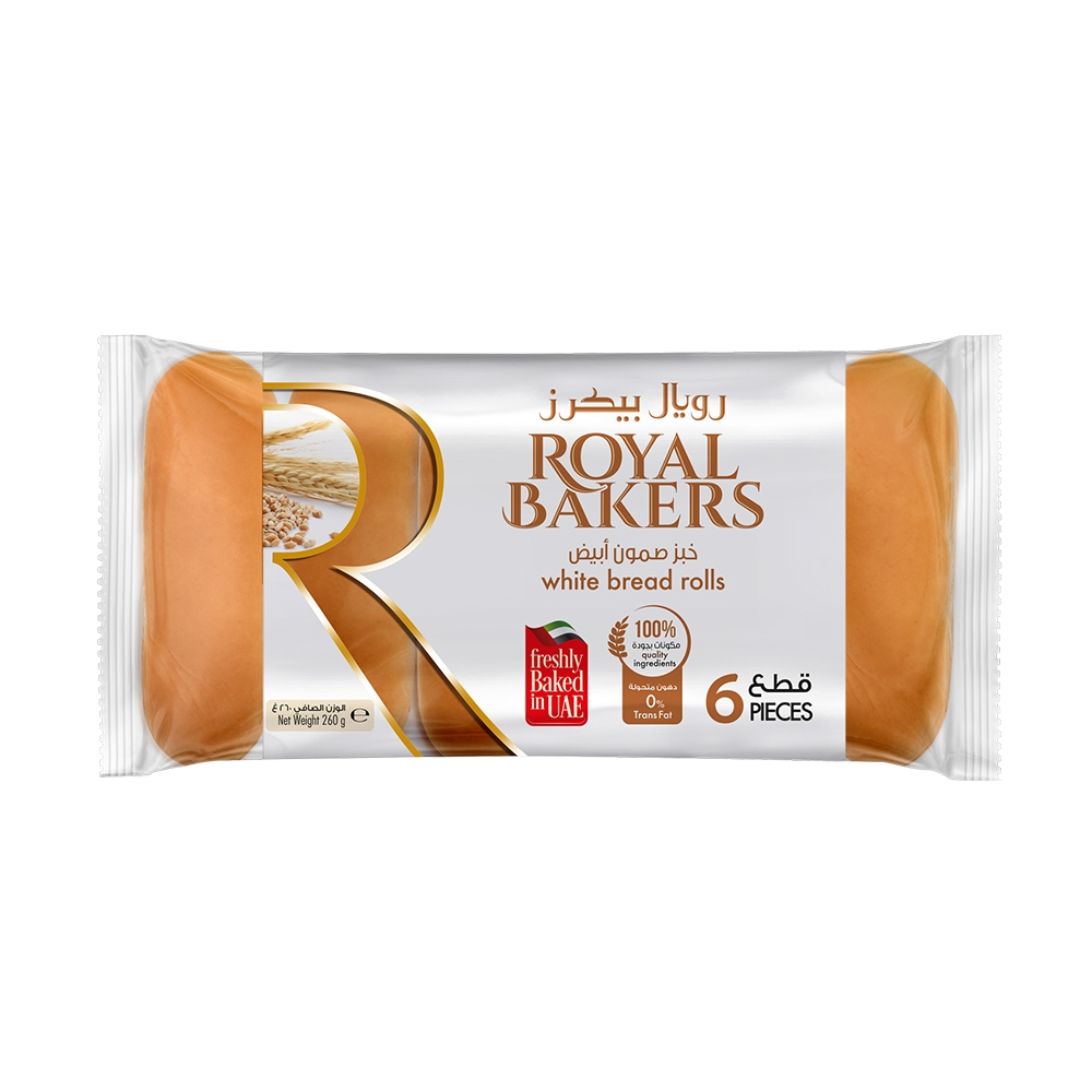 Royal Bakers White Bread Rolls 300gm