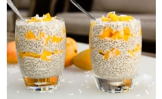 حلى بذور الشيا بالمانجو